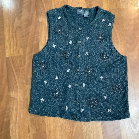 Silk knit Vest Cardigan XL - Picture 11 of 11